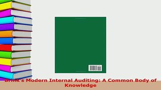 PDF  Brinks Modern Internal Auditing A Common Body of Knowledge Read Online