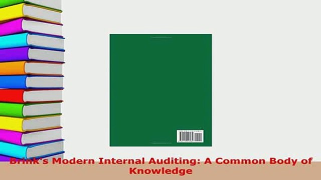 PDF Brinks Modern Internal Auditing A Common Body of Knowledge Read Online