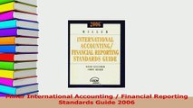 Read  Miller International Accounting  Financial Reporting Standards Guide 2006 Ebook Free