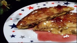 Recipe Peanut Butter-Chocolate Stuffed French Toast With Jam Syrup