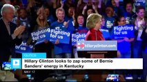 Hillary Clinton aims to zap Bernie Sanders' momentum in Kentucky