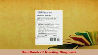 Read  Handbook of Nursing Diagnosis Ebook Free