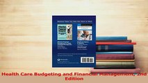 Read  Health Care Budgeting and Financial Management 2nd Edition Ebook Free