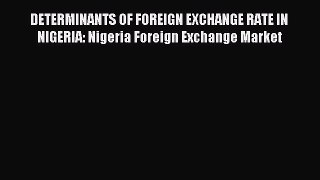 Read DETERMINANTS OF FOREIGN EXCHANGE RATE IN NIGERIA: Nigeria Foreign Exchange Market Ebook