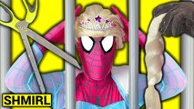 SPIDERGIRL FROZEN ELSA PREGNANT - SPIDERMAN Spider Elsa go to jail Superhero Fun in Real Life SHMIRL (1080p)
