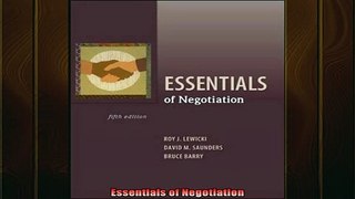 READ book  Essentials of Negotiation Full EBook