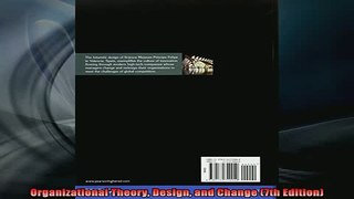 READ book  Organizational Theory Design and Change 7th Edition Online Free