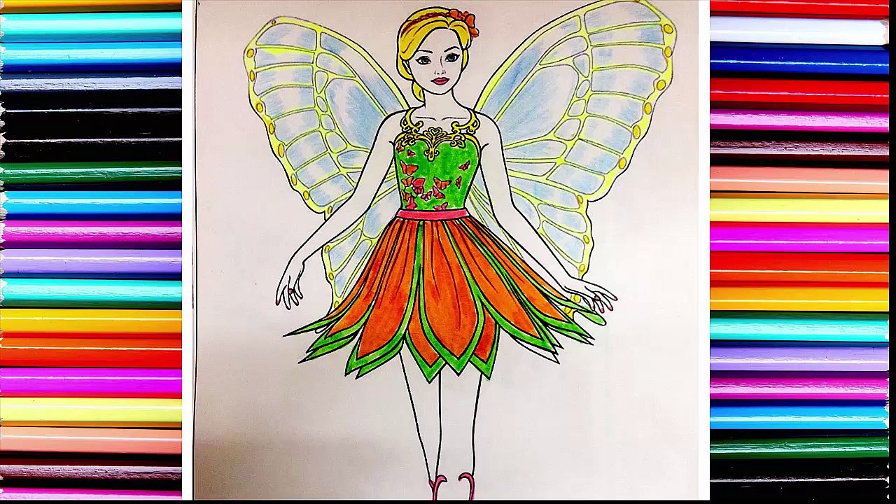 Game Bé tô màu NÀNG TIÊN BƯỚM - Vẽ con bướm - How to draw a butterfly - 131