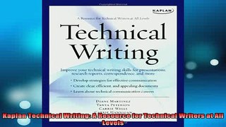 READ book  Kaplan Technical Writing A Resource for Technical Writers at All Levels Full EBook