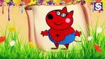 Peppa Pig Spider-Man Finger Family Nursery Rhymes for kids  Simple Songs