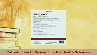 Read  Introduction to Research in the Health Sciences Ebook Free