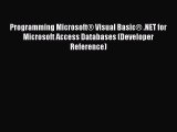 [PDF] Programming Microsoft® Visual Basic® .NET for Microsoft Access Databases (Developer Reference)