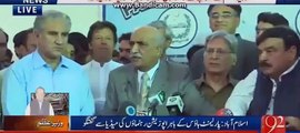 Imran Khan Has gone to ack side of shah mehmood qureshi during media talk