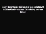 Read Energy Security and Sustainable Economic Growth in China (The Nottingham China Policy