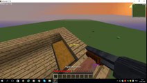 Eren Oyunda Minecraft 3D Gun Silah Modu Mod Tanıtımları (Zombi İstilasını ve Hırsızları Öldürdük)