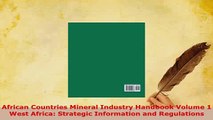 PDF  African Countries Mineral Industry Handbook Volume 1 West Africa Strategic Information  EBook