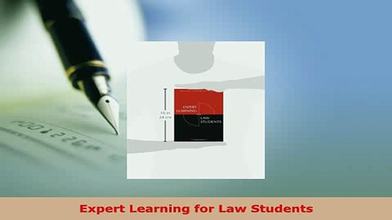 PDF  Expert Learning for Law Students  EBook