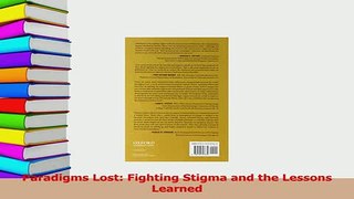 Read  Paradigms Lost Fighting Stigma and the Lessons Learned PDF Online