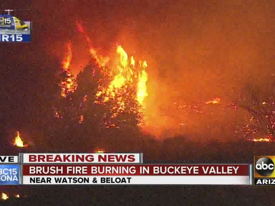 Fire burning in Gila River bottom