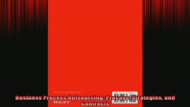 READ book Business Process Outsourcing Process Strategies and Contracts Free Online