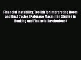 Read Financial Instability: Toolkit for Interpreting Boom and Bust Cycles (Palgrave Macmillan