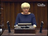 Poseł Małgorzata Pępek - Wystąpienie z dnia 12 maja 2016 roku.
