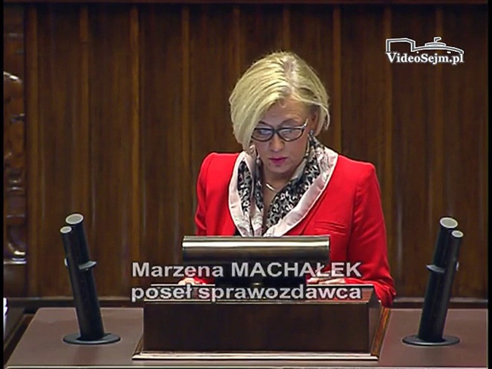 Poseł Marzena Machałek - Wystąpienie z dnia 12 maja 2016 roku.