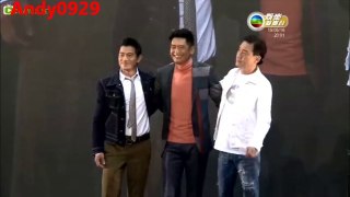 周潤發, 梁家輝, 郭富城 促進 電影 寒戰2 2016年5月15日。
