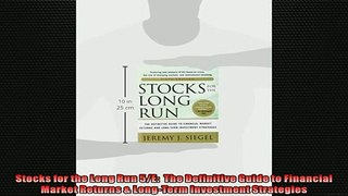 Enjoyed read  Stocks for the Long Run 5E  The Definitive Guide to Financial Market Returns  LongTerm