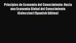Read Principios de Economia del Conocimiento: Hacia una Economia Global del Conocimiento (Coleccion)
