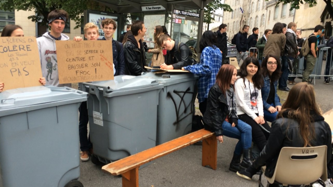 Barrage filtrant au lycée Brizeux