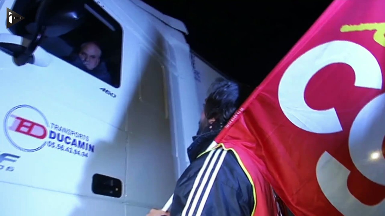 Mobilisation contre la loi travail: blocages des routiers et manifestations