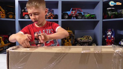 Машинка Грузовик. Посылка для Игорька. Распаковка и Обзор Трейлера. Видео для детей.Truck Trailer