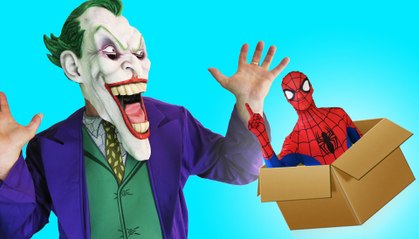 Spiderman and Spiderbaby vs Joker - Magic Box Prank - in Real Life Superhero Movie (1080p 60fps)