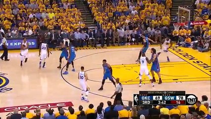 Stephen Curry Banks a Three - Thunder vs Warriors - Game 1 - May 16, 2016 - 2016 NBA Playoffs