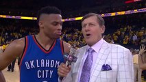 Russell Westbrook Postgame Interview - Thunder vs Warriors - Game 1 - May 16, 2016 - NBA Playoffs
