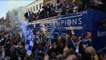 Leicester se tiñe de azul para celebrar la victoria en la Premiere League