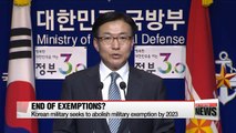 South Korean military to abolish military exemption programs by 2023