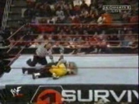 Wwf - Jeff Hardy hits a 450 splash to eliminate Scotty 2 Hot