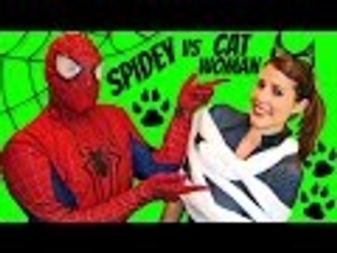Disney | SPIDERMAN vs CATWOMAN Superheroes In Real Life Villains IRL Funny Fight by DisneyCarToys