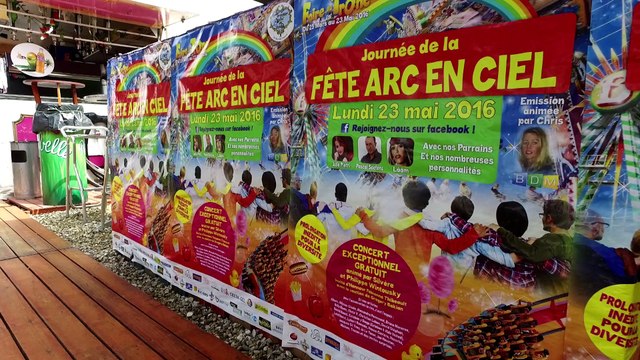 Fête Arc en Ciel à la Foire du Trône le 23 Mai 2016 pour la diversité avec Michou