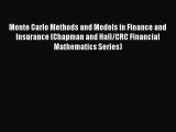 Read Monte Carlo Methods and Models in Finance and Insurance (Chapman and Hall/CRC Financial