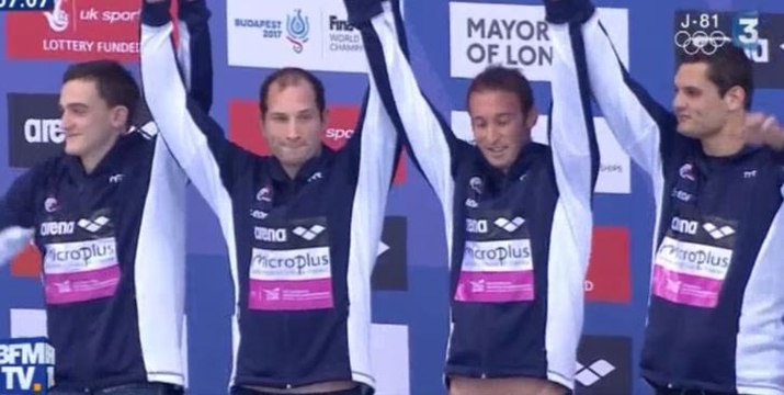 Le relais 4x100 nage libre, en six titres internationaux