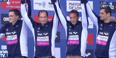 Le relais 4x100 nage libre, en six titres internationaux