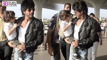 Shahrukh Khan With AbRam Spotting  In Kolkata Airport