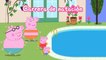 Peppa Pig en Español. La competência de natacion.  De dibujos animados, Juego  para los niños