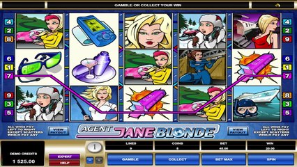 Agent Jane Blonde ilmainen kasino kolikkopeli Microgaming Video Esikatselu