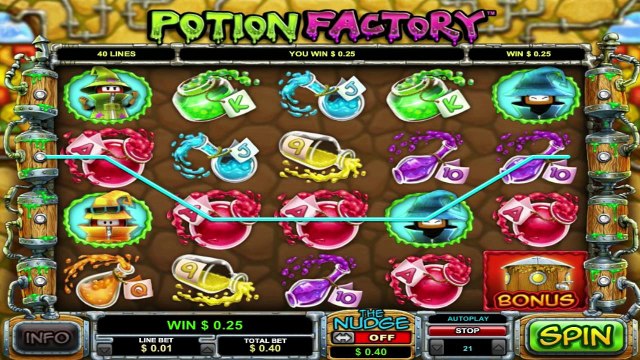 Potion Factory ilmainen kasino kolikkopeli Leander Video Esikatselu