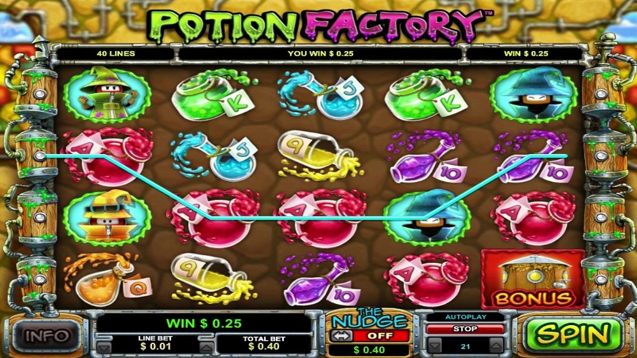 Potion Factory ilmainen kasino kolikkopeli Leander Video Esikatselu