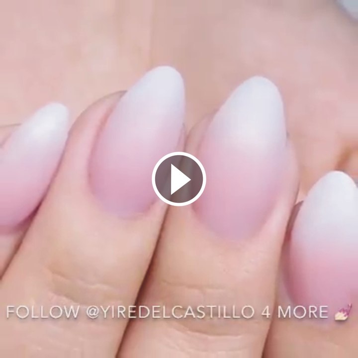 Pink & White Nail Art 2016